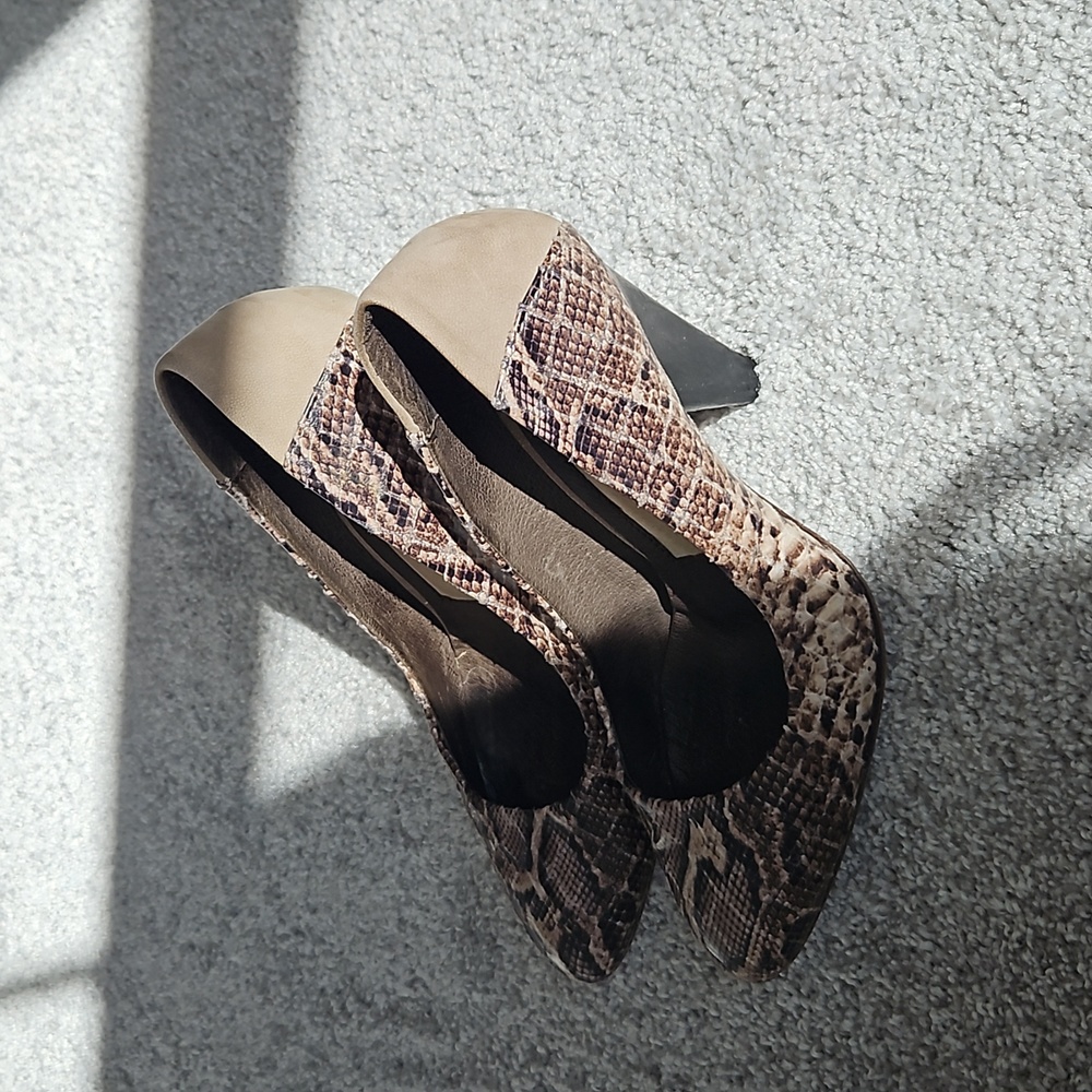 Vintage Miss Sixty Snakeskin leather heels